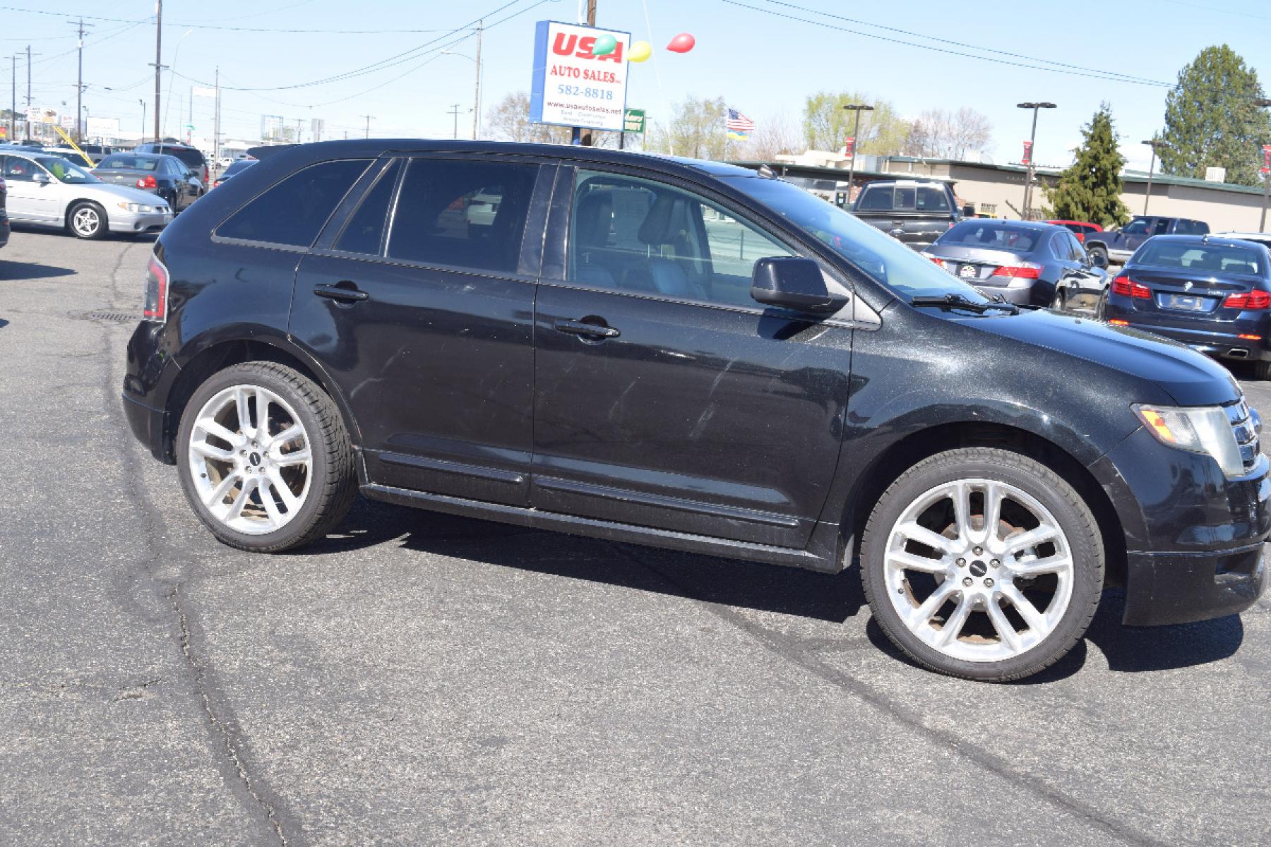 2010 BLACK /BLACK Ford Edge Sport FWD (2FMDK3AC4AB) with an 3.5L V6 DOHC 24V engine, AUTOMATIC transmission, located at 607 W Columbia Drive, Kennewick, WA, 99336, (509) 582-8818, 46.216743, -119.126404 - FOR MORE INFORMATION PLEASE GIVE US A CALL TOLL FREE AT 509-582-8818 OR FOR MORE OPTIONS PLEASE VIEW OUR INVENTORY ON THE WEB AT USAAUTOSALES.NET Si te gusta este vehiculo y usted tiene preguntas, por favor llame gratis al numero (509) 582-8818 y alguien le ayudara. VEHICLE PRICE DOES NOT INCLUDE TA - Photo #1